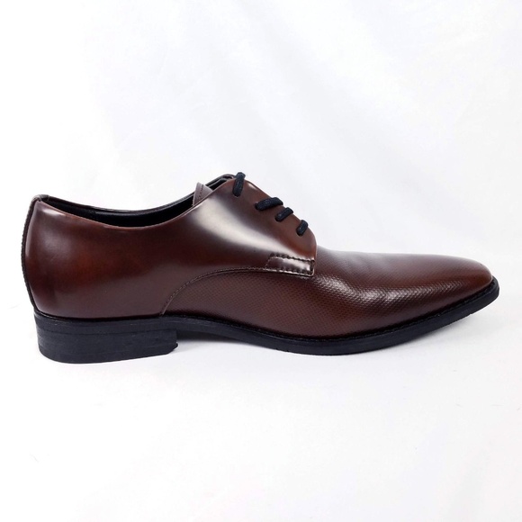 Calvin Klein Mens Oxfords Shoes 9 M Brown Leather - Picture 2 of 8